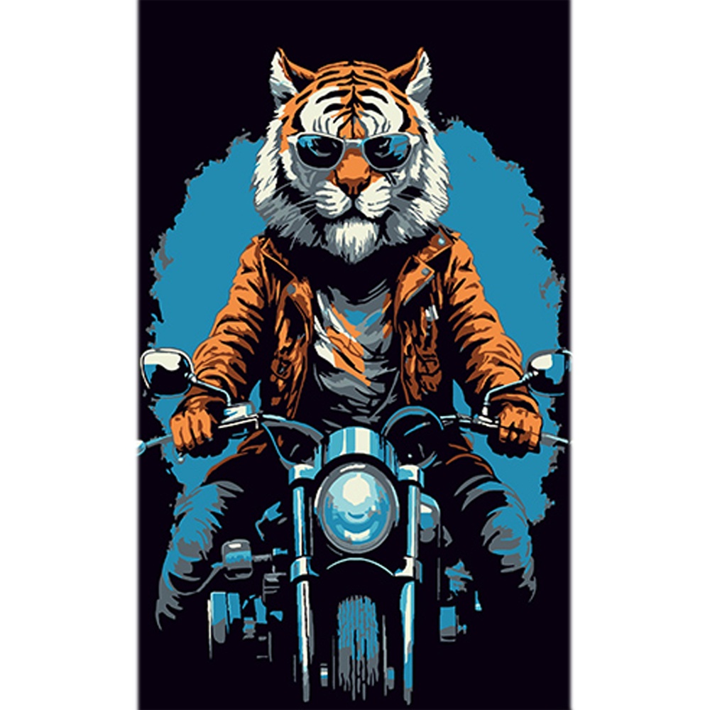 Набір для розпису за номерами Strateg на чорному фоні в асортименті 50х25 см