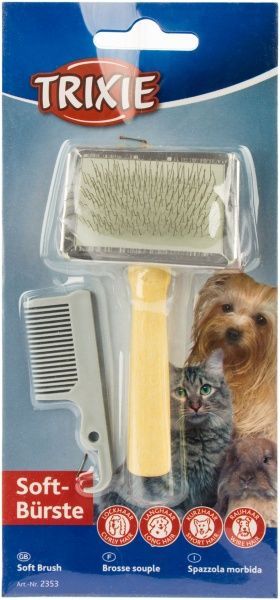Набор TRIXIE Пуходерка и расческа 6х13 см 2353