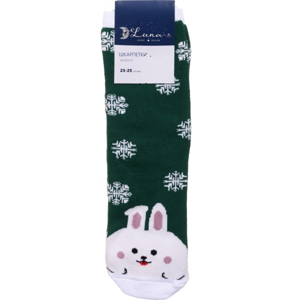 Шкарпетки жіночі Luna Заєць р. 23-25 зелений 