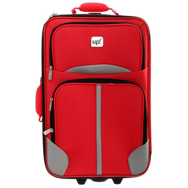 Чемодан Underprice 1022NC красный с серой полоской 51х35х17 см