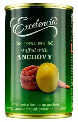 Оливки c Анчоусом 314мл ТМ EXCELENCIA