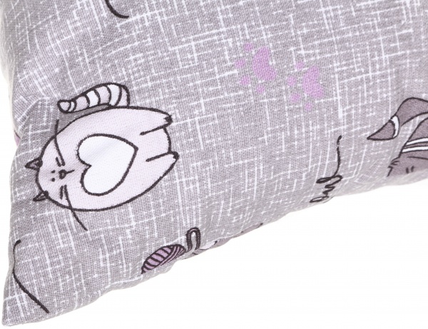 Подушка декоративна Кіт на кухні 35x50 см сіро-бузковий Homeline 