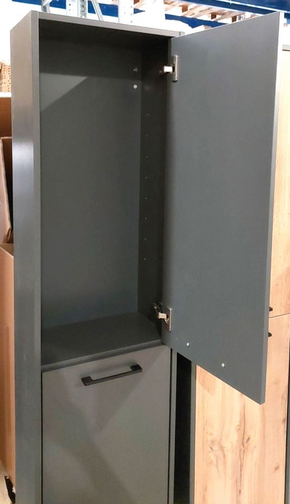 Пенал для ванной комнаты ЮВЕНТА Afina - 170 AfP-170 Антрацит