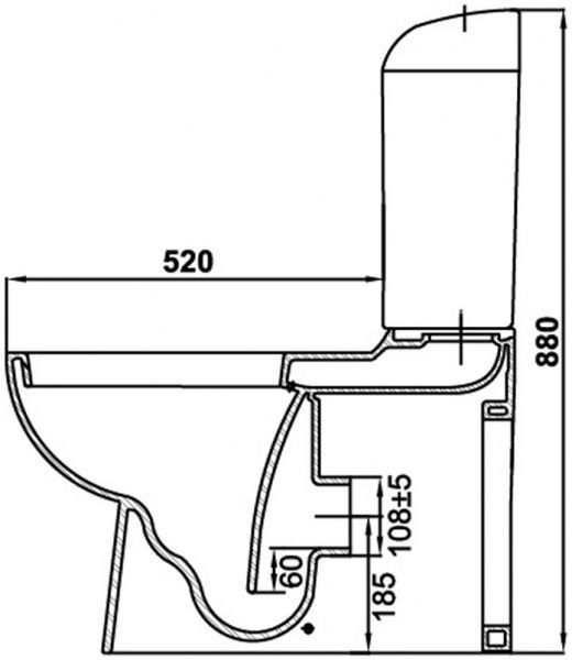 Унитаз-компакт Керамин Женева с жестким сиденьем с микролифтом