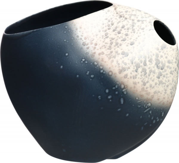 Ваза керамическая синяя/белая 31 см Bernardo