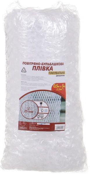 Пухирчаста плівка 0.5x5 м 65 мк D 25 мм