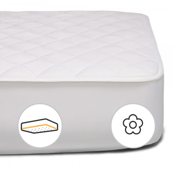 Наматрасник антиаллергенный MirSon Стандарт Eco 221 обычный с резинкой по периметру 26х180x190 см 2200000381873 