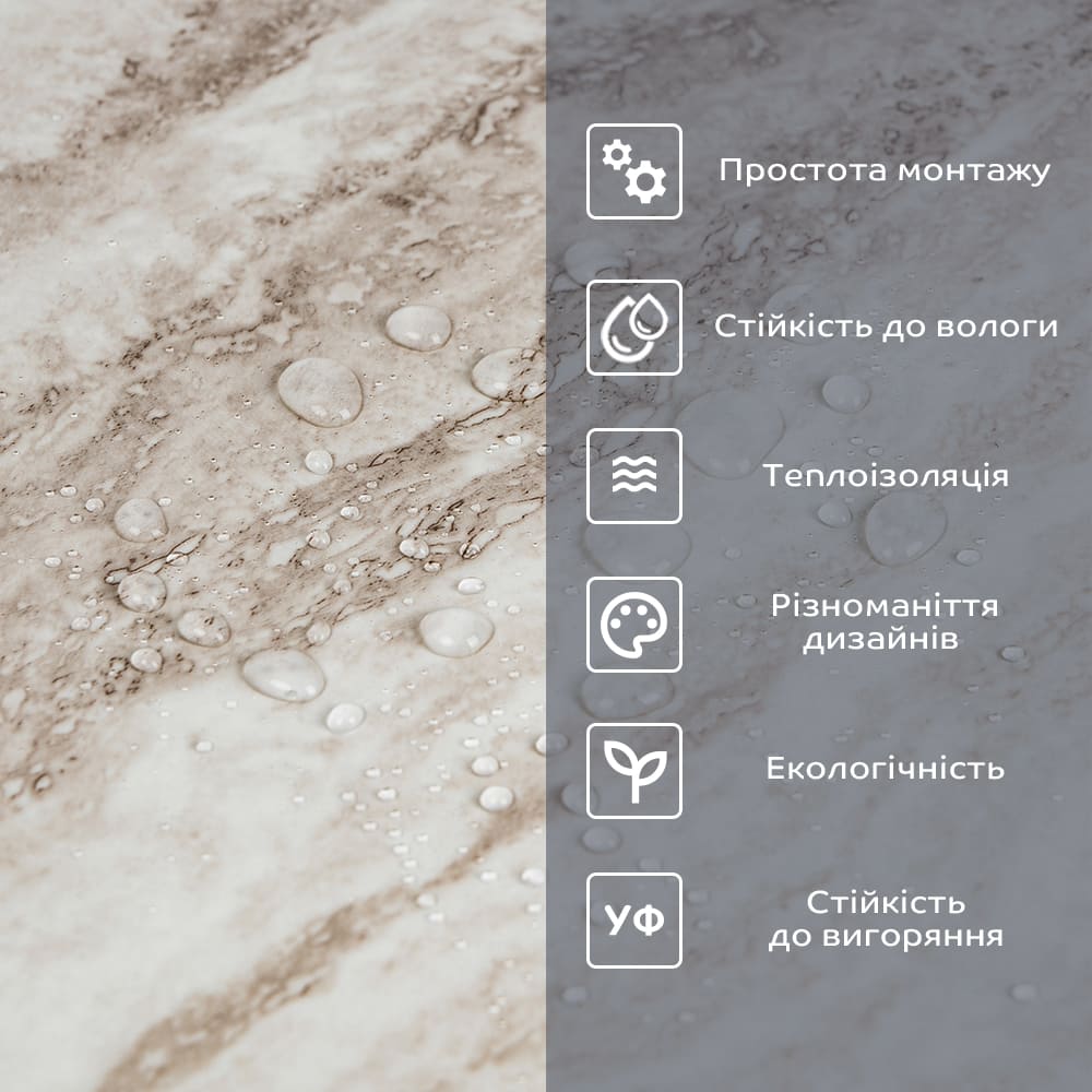 3D-панель с ПВХ самоклеящаяся Sticker Wall мрамор светло-серый 600х3000х2 мм рулон (SW-00001283)