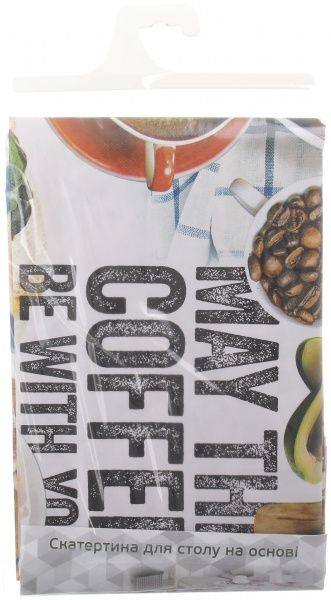 Скатерть Кофе 135x240 см белый с принтом Dariana 