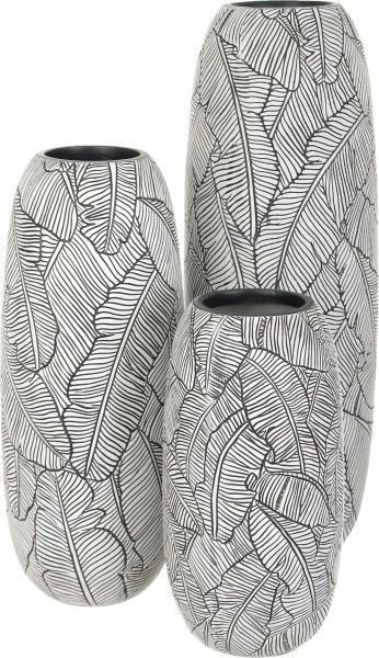 Ваза для квітів Leaf 17х17х47,5 см сіра