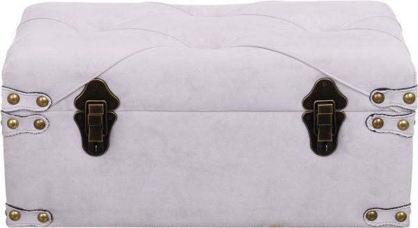 Сундук-пуф Art&Crafts Велюр светло-серый 50х25х23 см 