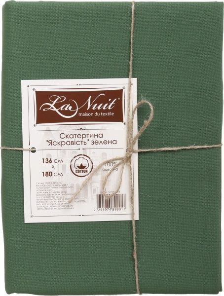Скатерть Красочность 136x180 см зеленый La Nuit 