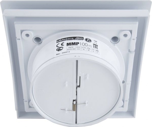 Вентилятор MMotors ММ-Р 01 квадратный белый сверхтонкий