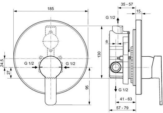 Змішувач для душу Ideal Standard Gio А6109АА