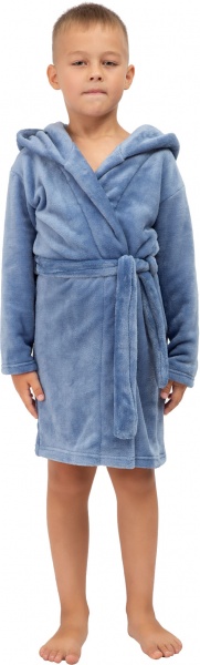 Халат дитячий для хлопчика Roksana Вушки №0051/90059 р.158-164 джинс 