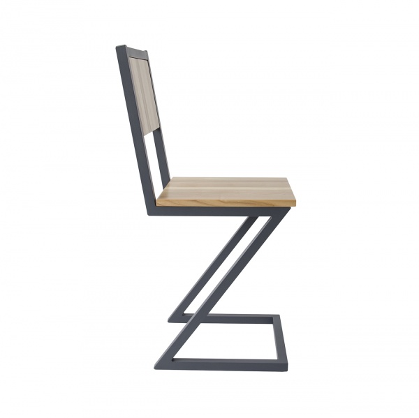 Стілець Бурміс натуральне дерево / графіт