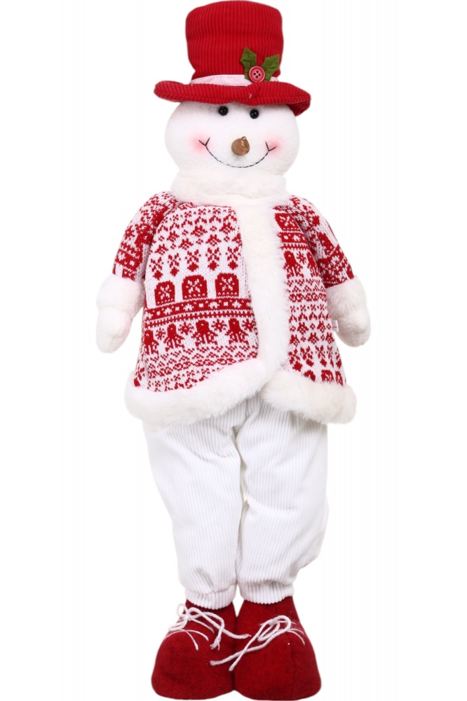 Декорація новорічна текстильна 20x61 см червоно-білий 2 асортименти AJD422307AB