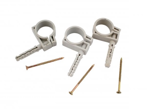 Обойма для труб Україна (ТОВ Відеодом) D32-34 с ударным шурупом (5 шт.)