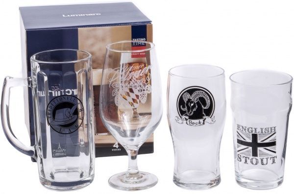 Набір бокалів для пива Час дегустацій. Крафтове пиво 4 шт. P7623/1 Luminarc