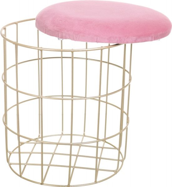 Кошик Royal 30х30х34 см пудровий із золотим 