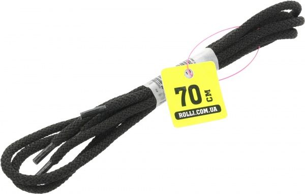 Шнурок  Rolli круглий 70 см чорний
