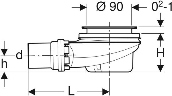 Сифон для душевого поддона Geberit d90