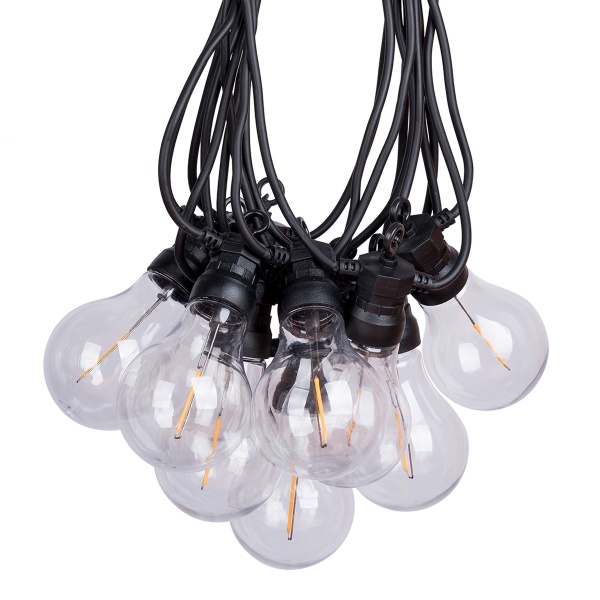 Электрогирлянда линейная YES! Fun ретро тепло-белая светодиодная (LED) 10 ламп 8 м 