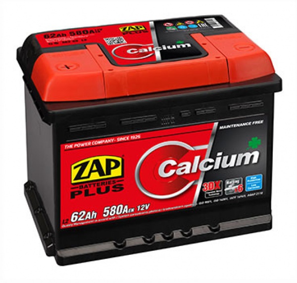 Аккумулятор автомобильный Plus 6СТ- 62Aз 62Ah 580A 12V «+» слева