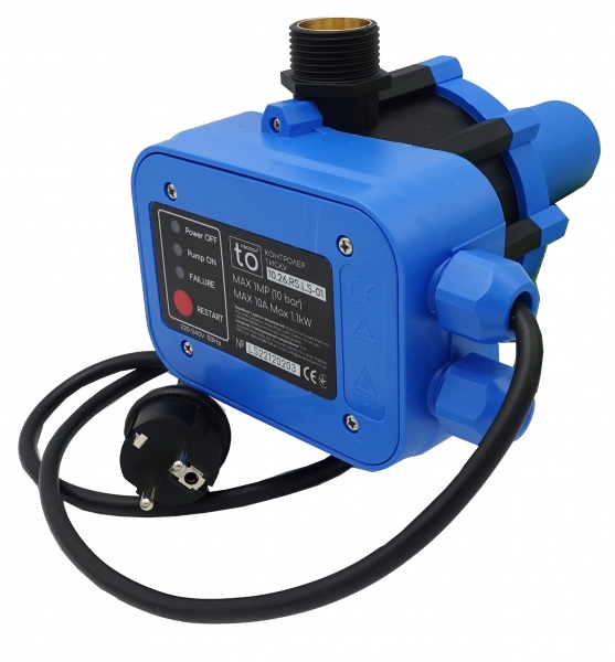 Контроллер давления toНАСОСИ 1,1кВт с манометром и кабелем RS.LS-01