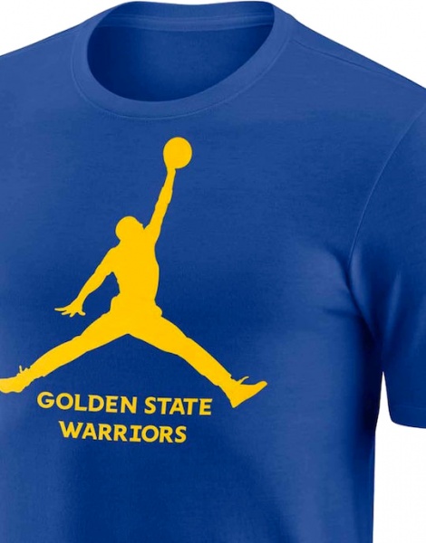 Футболка Nike GSW ES NBA JDN SS TEE FD1467-495 р.2XL синий