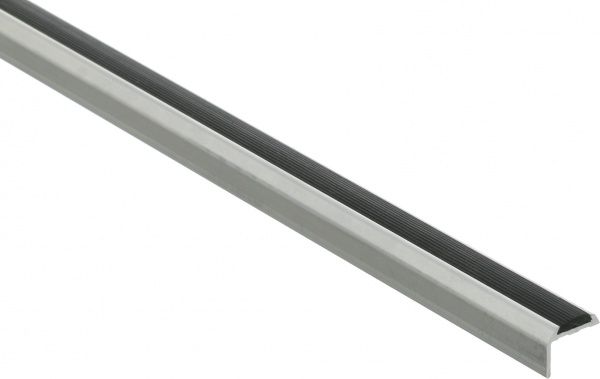 Порожек алюминиевый лестничный Braz Line прямоугольный антискользящая вставка 17,8x14x1000 мм 