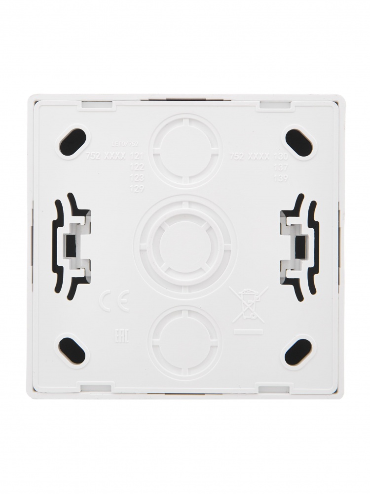 Розетка з кришкою побутова із заземленням Lezard LETO IP20 білий 752-0200-123B