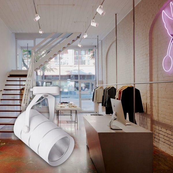 Трековый прожектор LightMaster LLT 201 LED COB 10 Вт 2700 К белый 