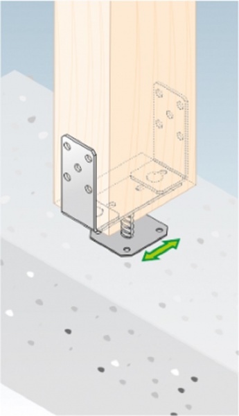Опора колони U-подібна 0-200x136x4,0 мм 1 шт. 