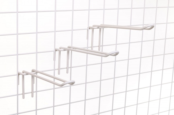 Гачок подвійний 150 мм 10 шт. білий