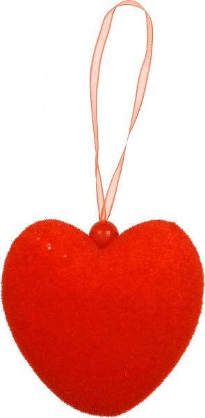 Декоративное изделие Сердце бархатное 9 см 224638 1 шт.