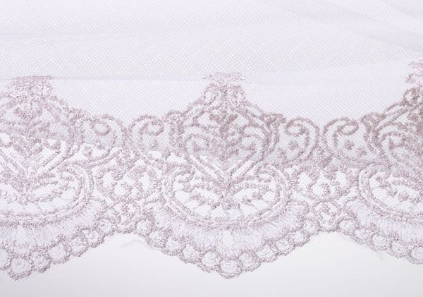 Ткань тюлевая Scarlett Butan 747204/44 вышивка 290 см пудра 