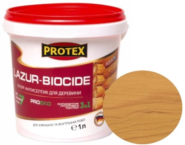 Лазур-антисептик Protex 3 в 1 орегон шовковистий мат 1 л