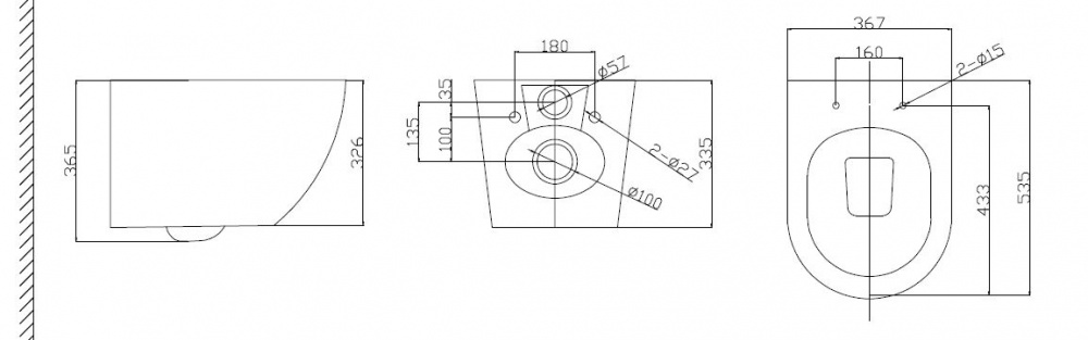 Унитаз подвесной Mixxen Fremont белый MXMD0759