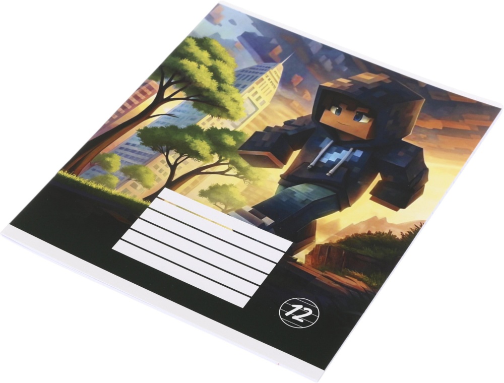 Тетрадь школьная Pixel_25 12 листов скоба, линия Nota Bene