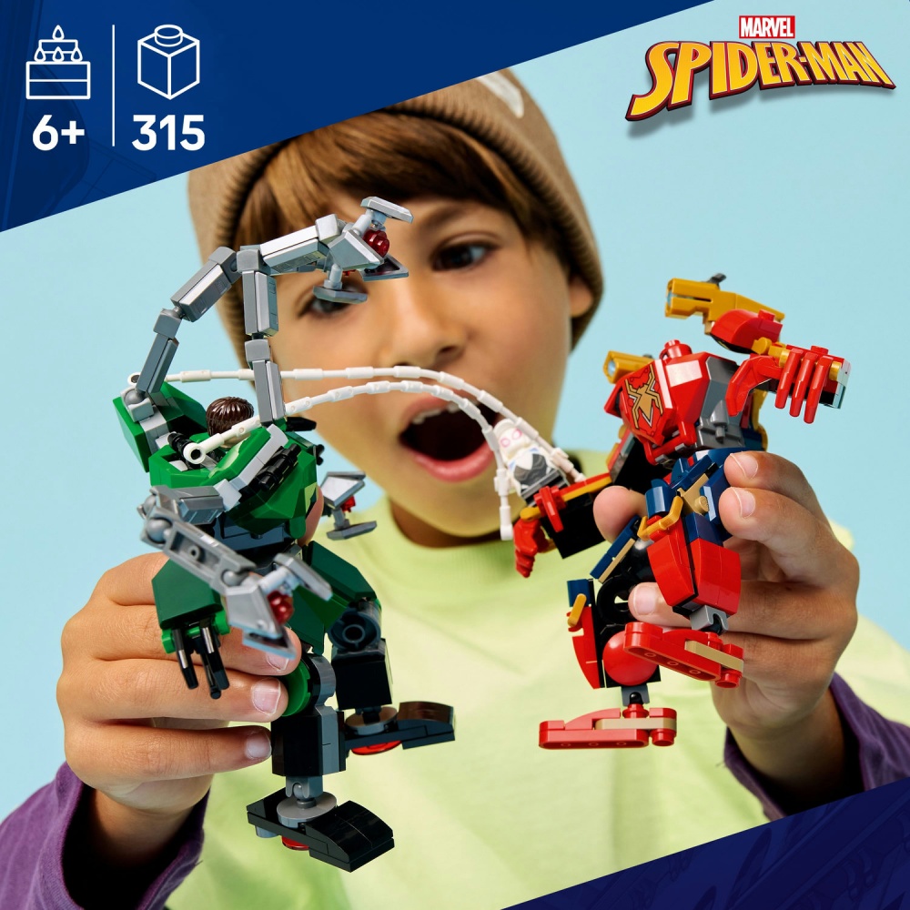 Конструктор LEGO Super Heroes Marvel Битва роботов: Человек-паук vs. Доктор Осьминог 76338