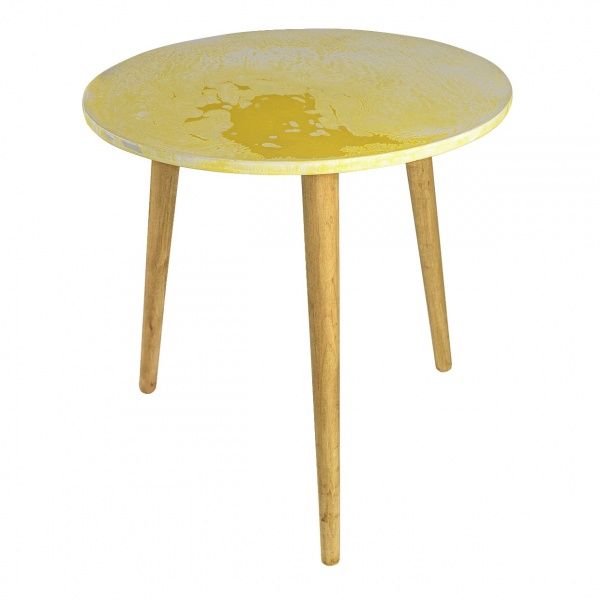 Стол журнальный Гелиос желтый 400x400мм Woodville 