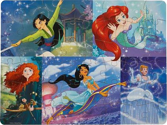 Пазл деревянный Spin Master «Принцессы» 20х23 см SM98489/6040059