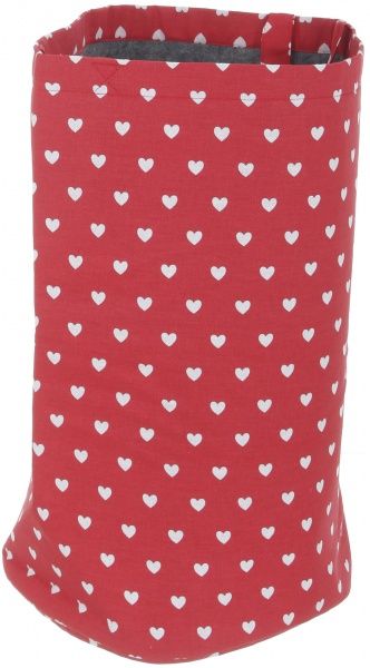 Корзина для игрушек Felt For You красная с сердечками