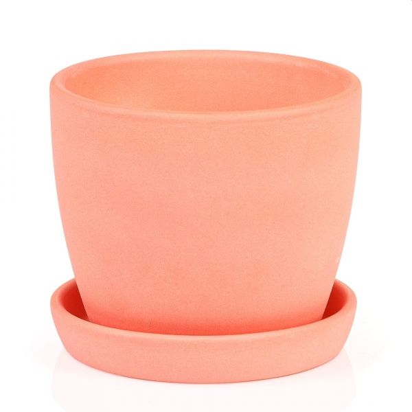 Горшок для цветов Сонет 13х12,5х1,0 ангоб круглый 1 л розовый 