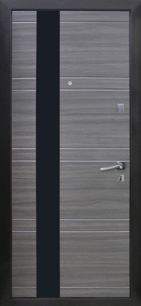 Дверь входная TM Riccardi Urban 1-A BG графит матовый / дуб ash line 2050х860мм правая