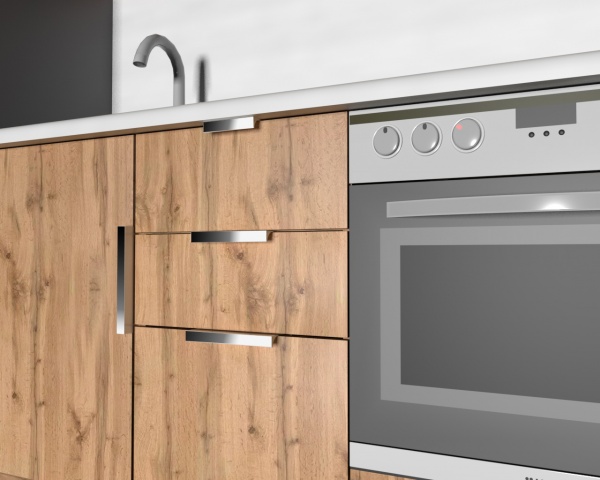 Меблева ручка профільна DC DV-002A/96 L-116 G2 96 мм хром