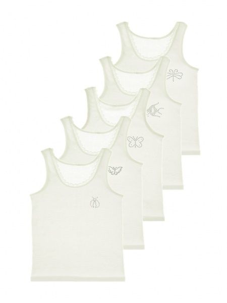 Майка детская для девочки Donella 4951TD р.98-104 белый 