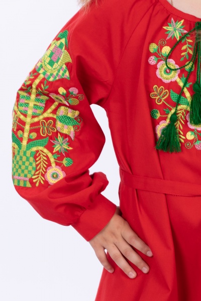 Платье Эдельвика р.122 красный 109-22/00 