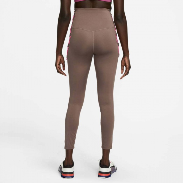 Лосины Nike W NK ONE DF HR 7/8 TIGHT NVLTY DX0006-291 р.S коричневый